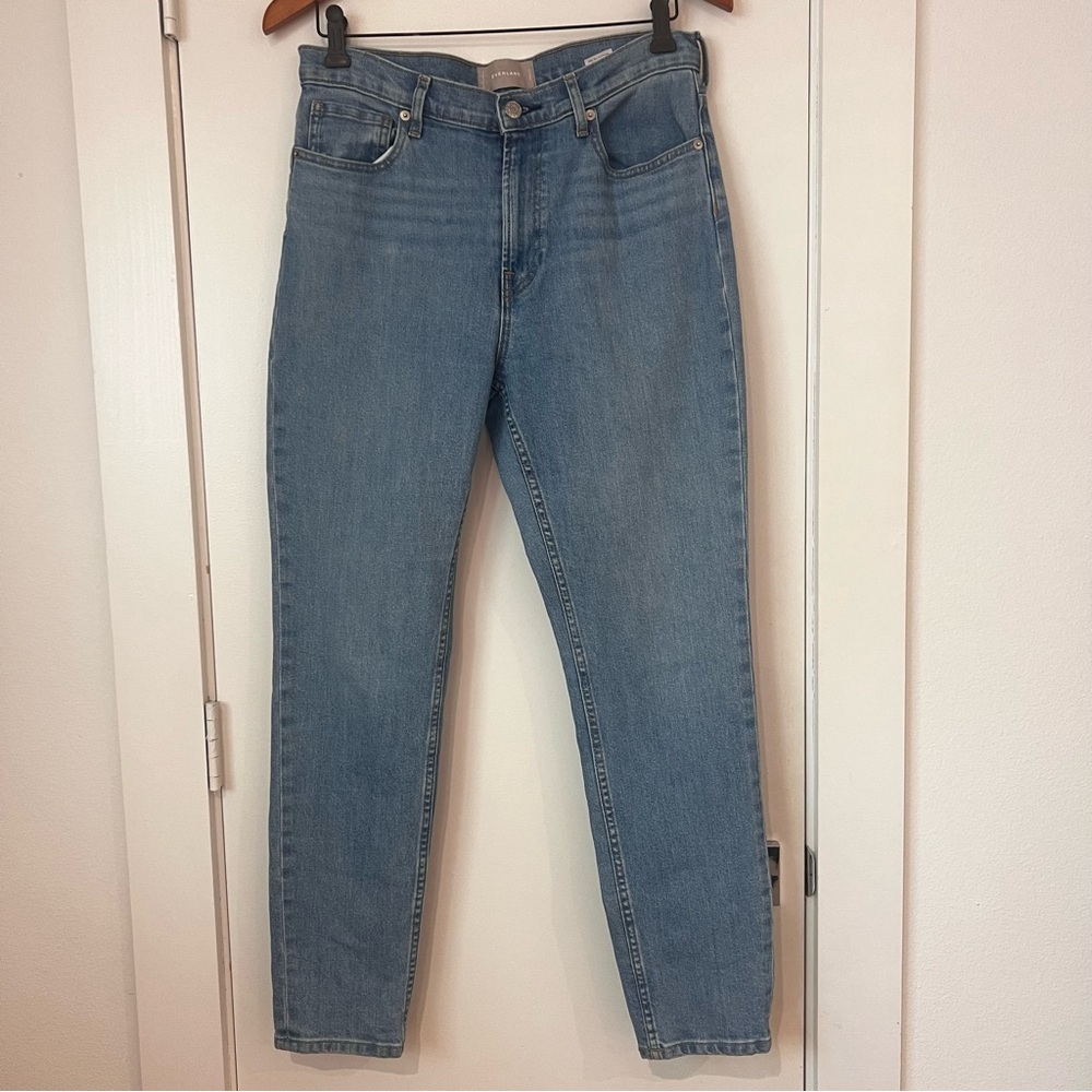 Everlane Light Wash High Rise Cheeky Slim Jeans